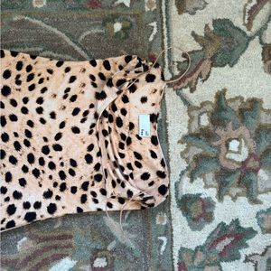 Aritzia Wilfred Free Bodycon Mini Dress Spaghetti Strap cheetah/leopard XS